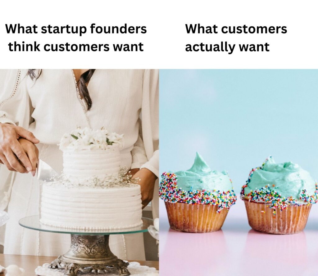 Startup Memes Cupcake vs wedding cake